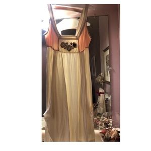 Pearl White and Peach dress